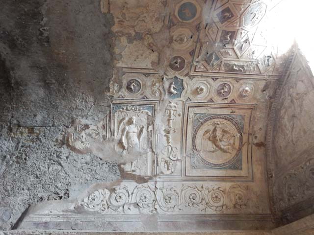 VII.5.24 Pompeii. April 2018. Ceiling plaster stucco in south-east corner of tepidarium. 
Photo courtesy of Ian Lycett-King. Use is subject to Creative Commons Attribution-NonCommercial License v.4 International.

