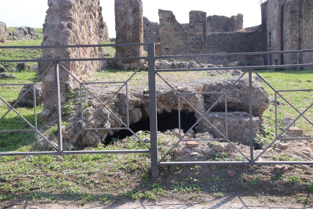 VII.6.3 Pompeii. September 2015. Looking south-west from entrance across site towards previously unknown vaulted basement, on left.