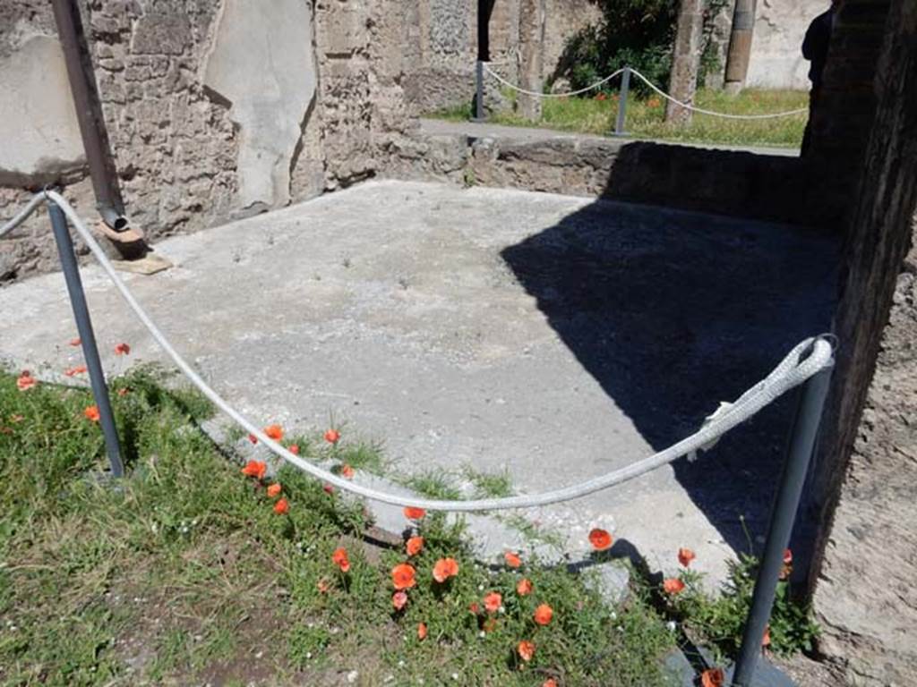 VII.7.2 Pompeii, May 2018. 
Looking north-west across tablinum “k” towards portico “m” and peristyle/garden “x”. Photo courtesy of Buzz Ferebee.


