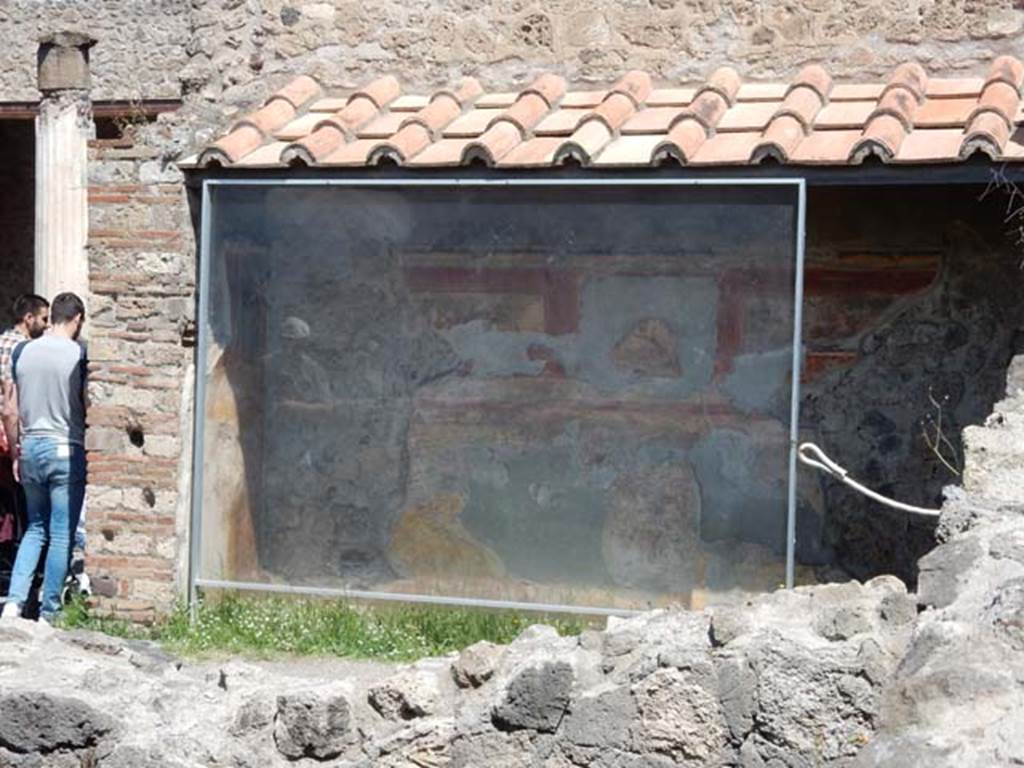 VII.7.5 Pompeii, May 2018. Oecus m, looking towards north wall. Photo courtesy of Buzz Ferebee.
