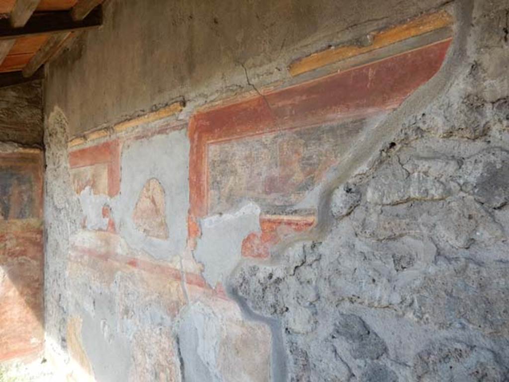 VII.7.5 Pompeii, May 2018. Oecus (m), looking west along north wall. Photo courtesy of Buzz Ferebee.