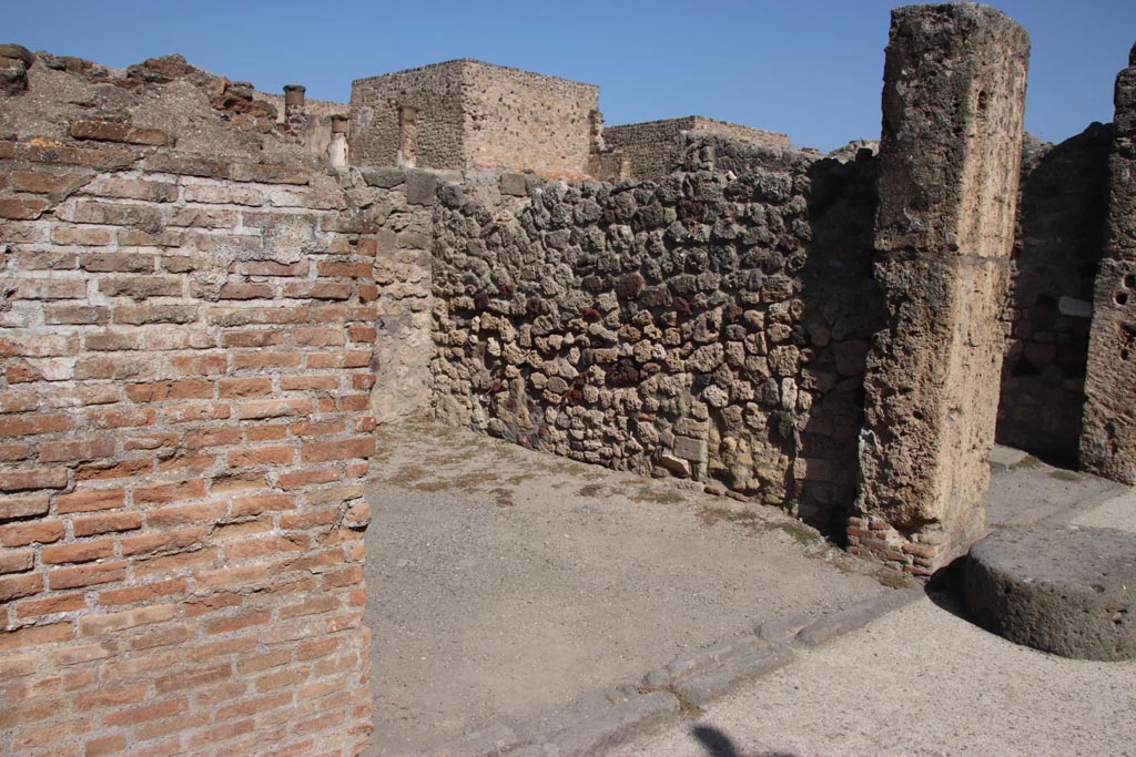 VII.7.7 Pompeii. October 2023. Looking towards east wall of shop-room. Photo courtesy of Klaus Heese.