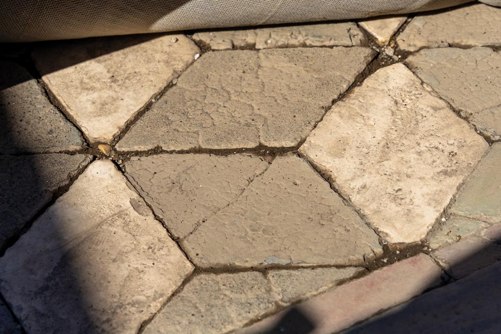 VII.7.32 Pompeii. October 2023. Detail of flooring. Photo courtesy of Johannes Eber.