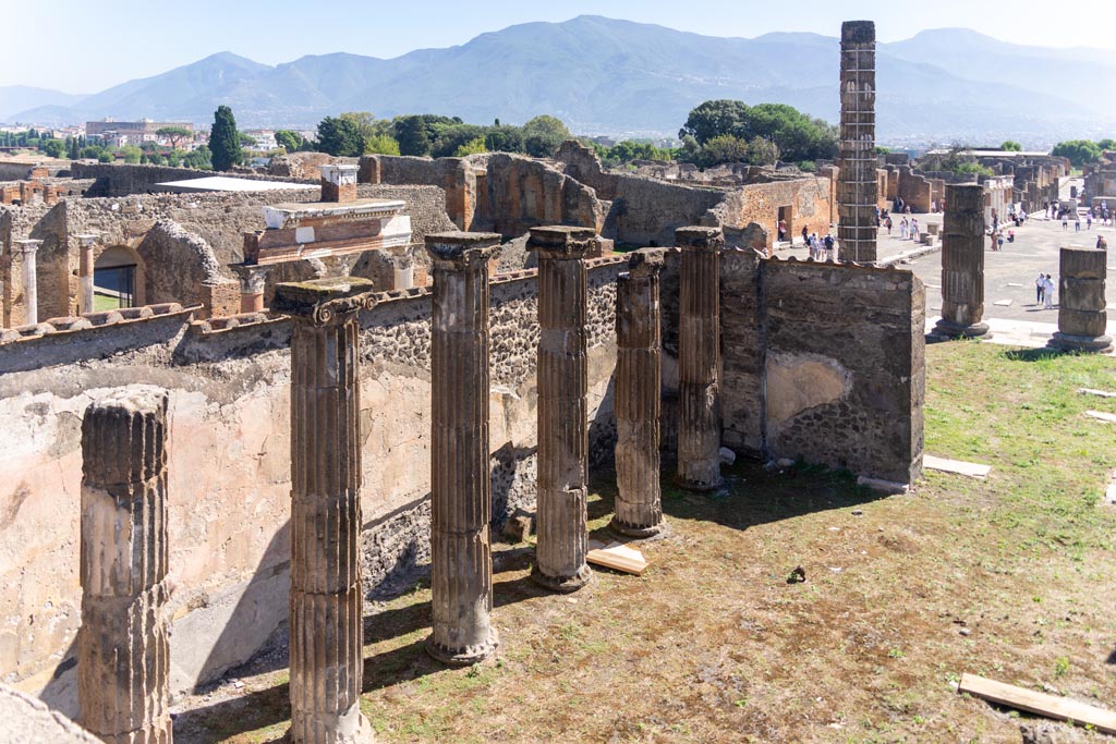 VII.8.1 Pompeii. October 2023. Looking south-east from top of Temple. Photo courtesy of Johannes Eber.