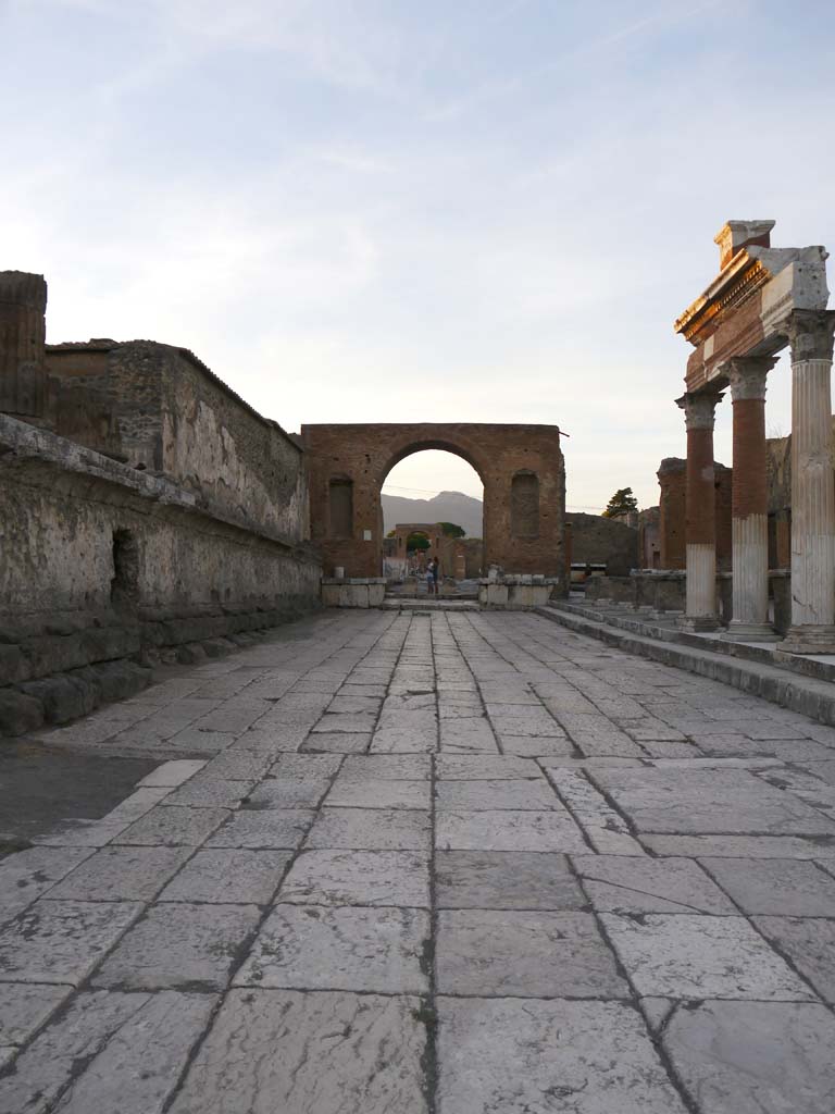 VII.8.01 Pompeii, September 2018. Looking north along east side of Temple, on left.
Foto Anne Kleineberg, ERC Grant 681269 DÉCOR.

