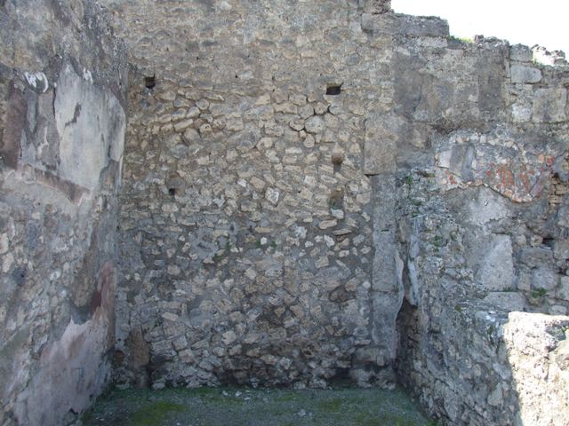 VII.14.9 Pompeii. March 2009. Room 3, west wall and north-west corner of ala.
