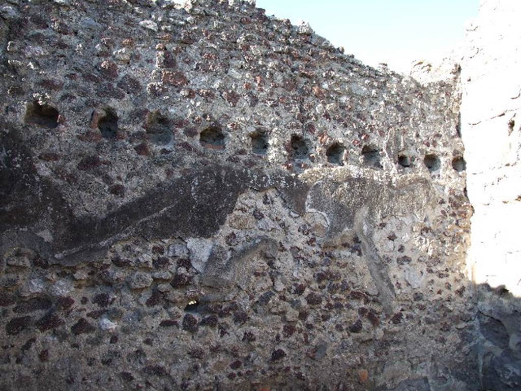 VII.14.15 Pompeii. December 2006. West wall of cubiculum in north-west corner.