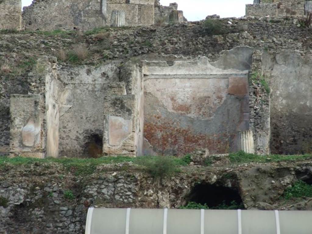 Rear of VII.16.13 Pompeii above Suburban Baths. December 2006. Detail of vaulted room 37 below room 31 .