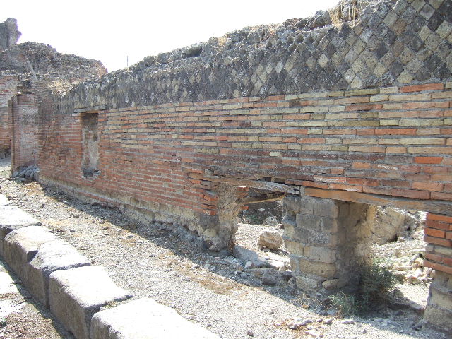 VII.16.16 Pompeii. May 2010. Unnumbered area at rear of VII.16.16. On our last visit in May 2010 there appeared to be some restoration work commencing.