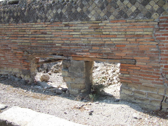 VII.16 Pompeii. May 2011. Looking south-east across rear of VII.16.16, and VII.16.15.
Photo courtesy of Michael Binns.