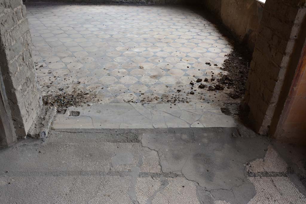 VII.16.22 Pompeii. October 2018. Oecus 48, looking south across doorway threshold from room 47.
Foto Annette Haug, ERC Grant 681269 DÉCOR.
