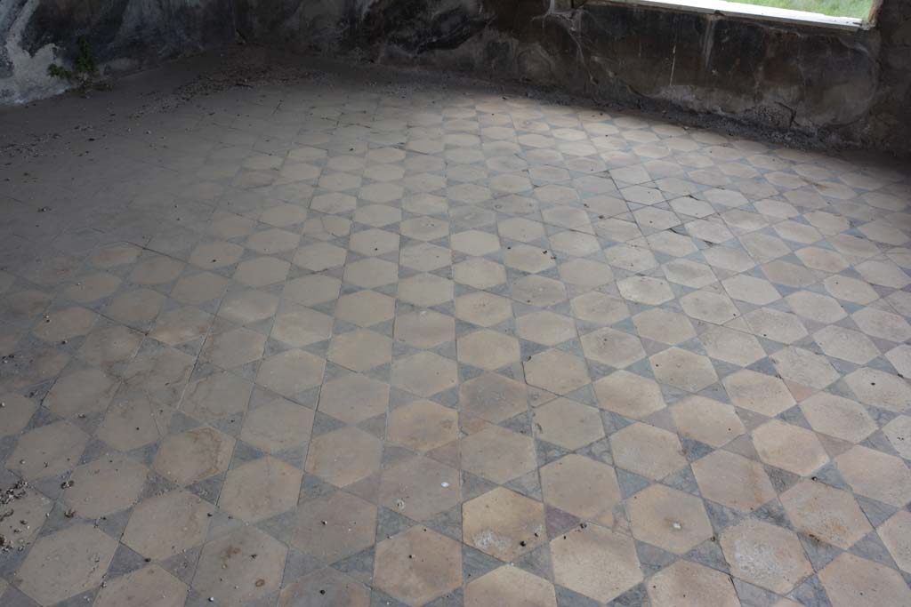 VII.16.22 Pompeii. October 2018. Oecus 48, detail of marble tiled floor.
Foto Annette Haug, ERC Grant 681269 DÉCOR.

