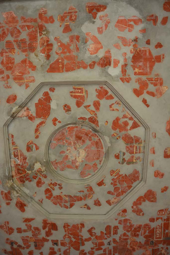 VII.16.22 Pompeii. October 2018. Oecus 48, painted ceiling in oecus.
Foto Annette Haug, ERC Grant 681269 DÉCOR.
