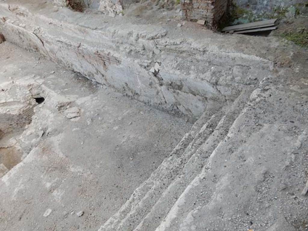 VII.16.a Pompeii. May 2015. Room 2, looking south-east towards the south side of the pool, with steps.  Photo courtesy of Buzz Ferebee.
