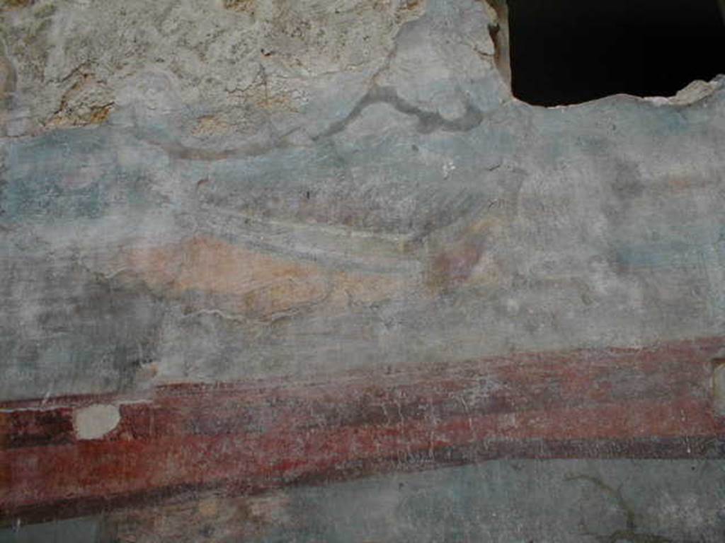 VII.16.a Pompeii. May 2015. Room 9, detail from upper south wall. Photo courtesy of Buzz Ferebee.

