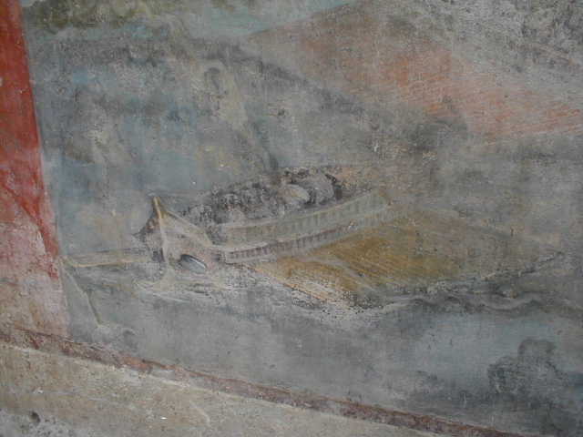 VII.16.a Pompeii. May 2015. Room 9, detail from lower south wall. Photo courtesy of 