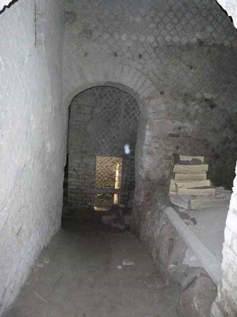 VII.16.a Pompeii. May 2010. Room 11, corridor leading to the well. Room 12 is on the right of the picture.