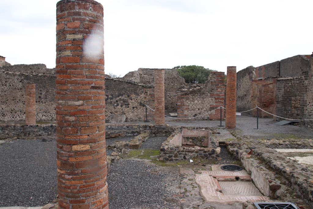 VIII.2.13/14/16 Pompeii. October 2020. Looking east from west side of peristyle. Photo courtesy of Klaus Heese.