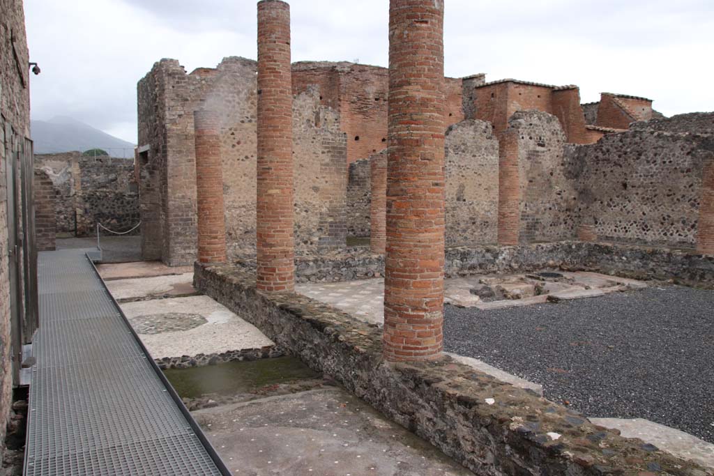 VIII.2.13/14/16 Pompeii. October 2020. Looking north along west side of peristyle. Photo courtesy of Klaus Heese.