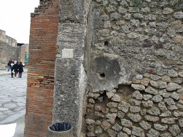 VIII.4.11 Pompeii. December 2006. Pipe from upper floor.