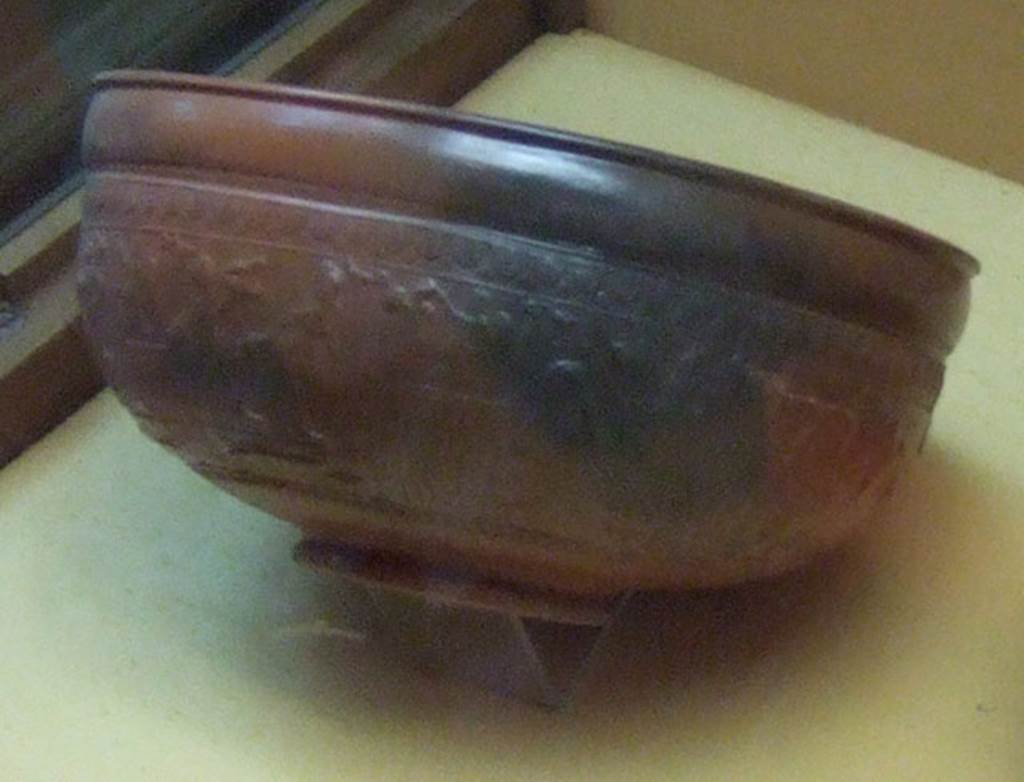 Bowl found in tablinum of VIII.5.9.  Now in Naples Archaeological Museum.