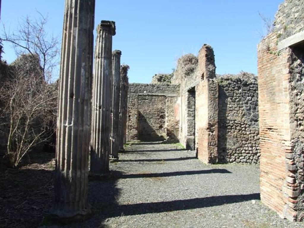 VIII.5.9 Pompeii.  March 2009.  Looking west across North Portico.