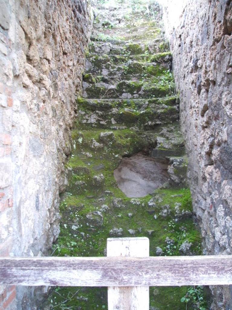 VIII.5.24 Pompeii. December 2004. Fifteen steps toupper floor.