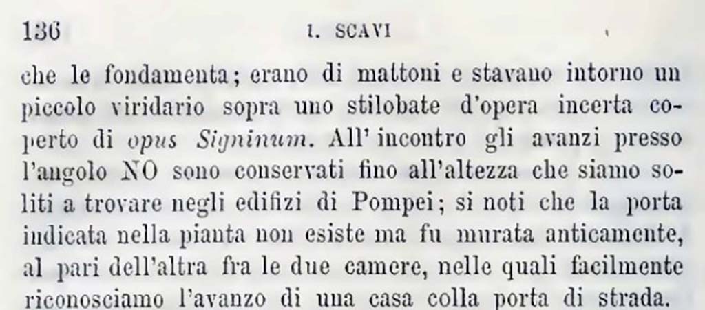 See Bullettino dellInstituto di Corrispondenza Archeologica (DAIR), 1884, (p.136).