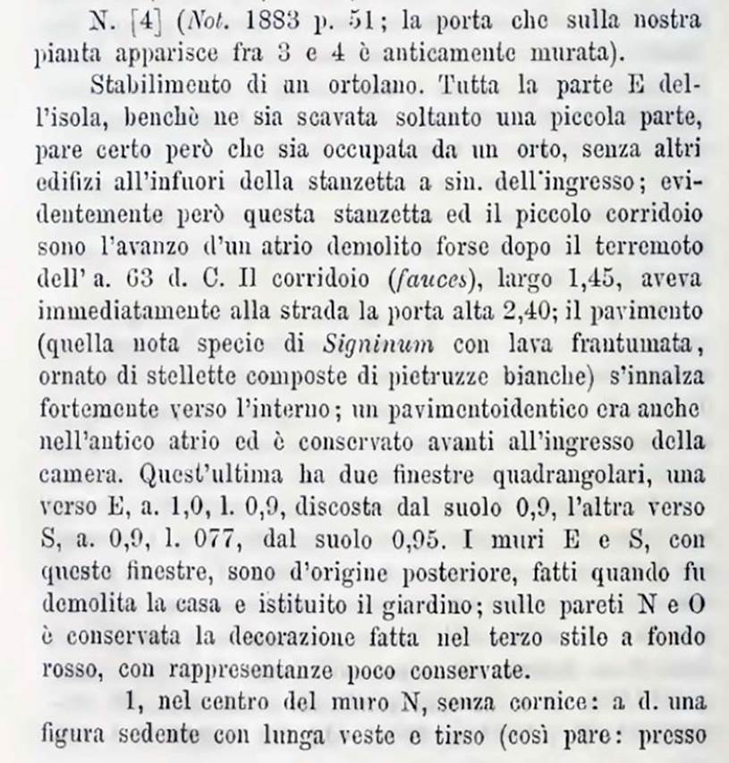 Bullettino dellInstituto di Corrispondenza Archeologica (DAIR), 1884, p.134.