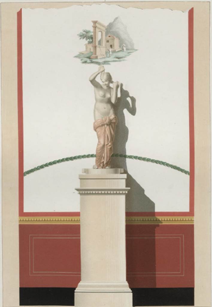 VIII.7.28 Pompeii. 1854. Painting of Venus Anadiomene. See Niccolini F, 1854. Le case ed i monumenti di Pompei: Volume Primo. Napoli. (Tav. VIII).