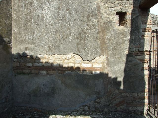 IX.2.18 Pompeii. March 2009.  Doorway to Room 2, Cubiculum, in East wall of Atrium.