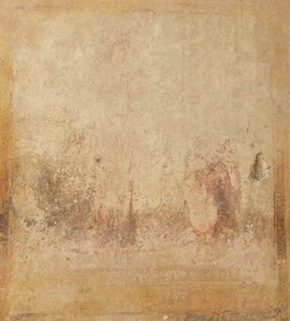 IX.3.5 Pompeii. March 2009. Room 6, remains of wall painting of unknown figure, standing in front of 2 children, possibly Medea.   See Helbig, W., 1868. Wandgemlde der vom Vesuv verschtteten Stdte Campaniens. Leipzig: Breitkopf und Hrtel. 1466.
