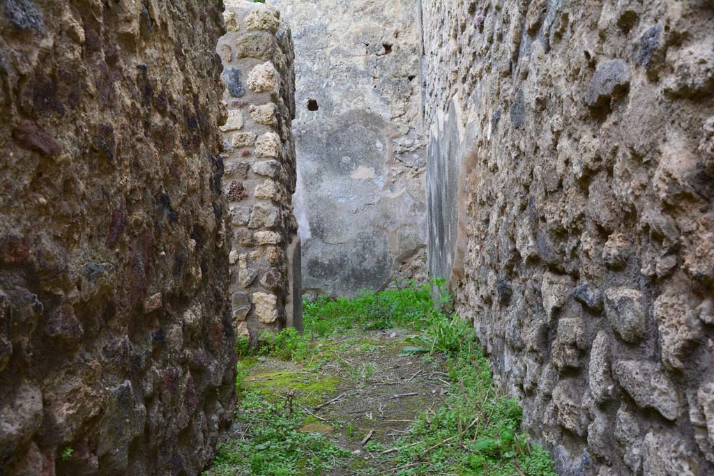 IX.5.2 Pompeii. March 2017. Corridor on east side of room v, looking south with doorway to room x, on left. 
Foto Christian Beck, ERC Grant 681269 DCOR.
