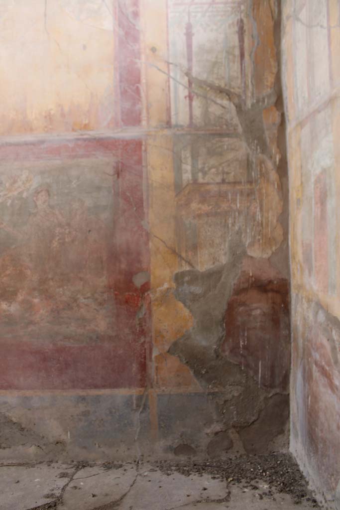 IX.5.2 Pompeii. May 2019. Room ‘u’, west wall at north end and north-west corner.
Foto Christian Beck, ERC Grant 681269 DÉCOR.
