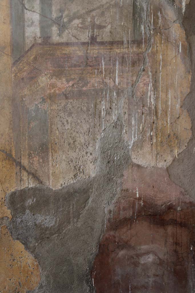 IX.5.2 Pompeii. May 2019. Room ‘u’, detail of west wall at north end
Foto Christian Beck, ERC Grant 681269 DÉCOR.
