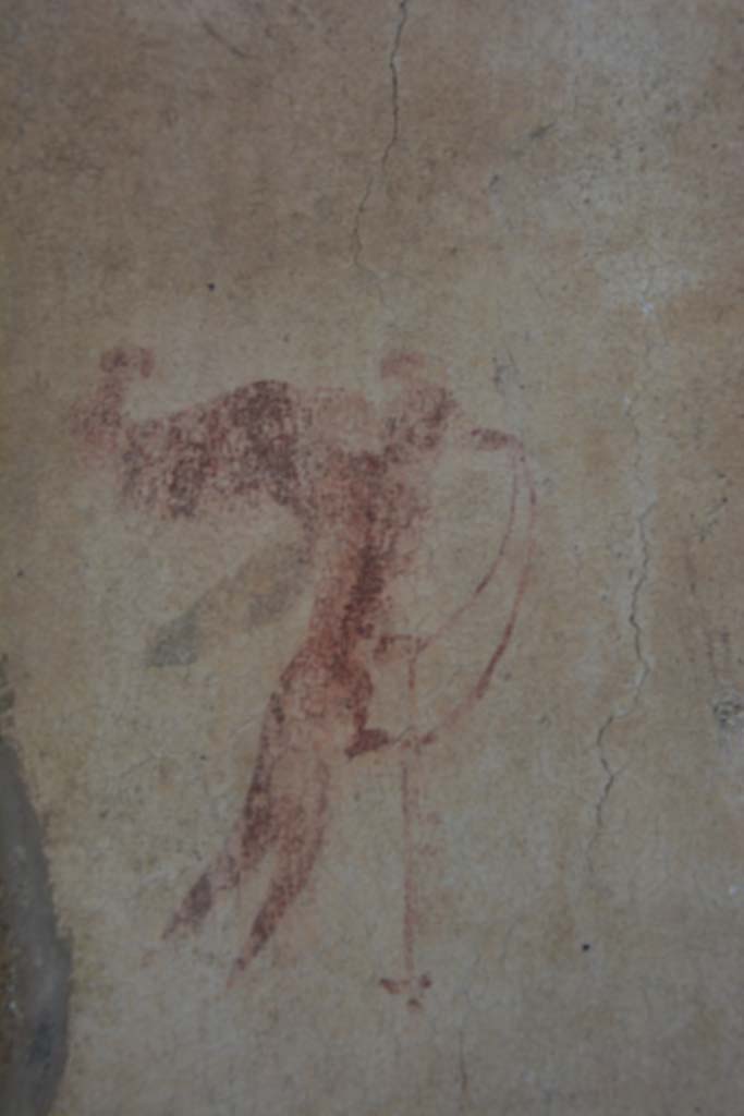 IX.5.2 Pompeii. March 2017. Room ‘c’, painted figure at west end of north wall.
Foto Christian Beck, ERC Grant 681269 DÉCOR.
