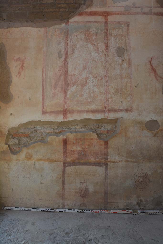 IX.5.2 Pompeii. March 2017. Room ‘c’, central wall painting and lower north wall.
Foto Christian Beck, ERC Grant 681269 DÉCOR.
