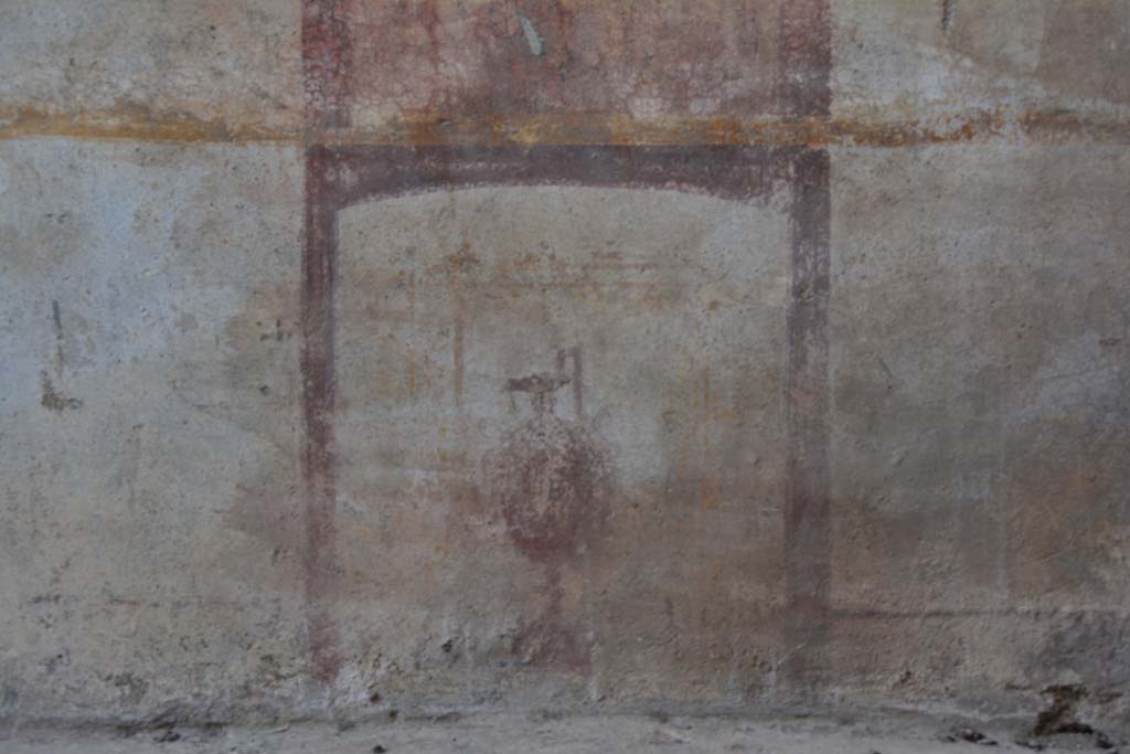 IX.5.2 Pompeii. March 2017. Room ‘c’, painted decoration in centre of lower north wall.
Foto Christian Beck, ERC Grant 681269 DÉCOR.
