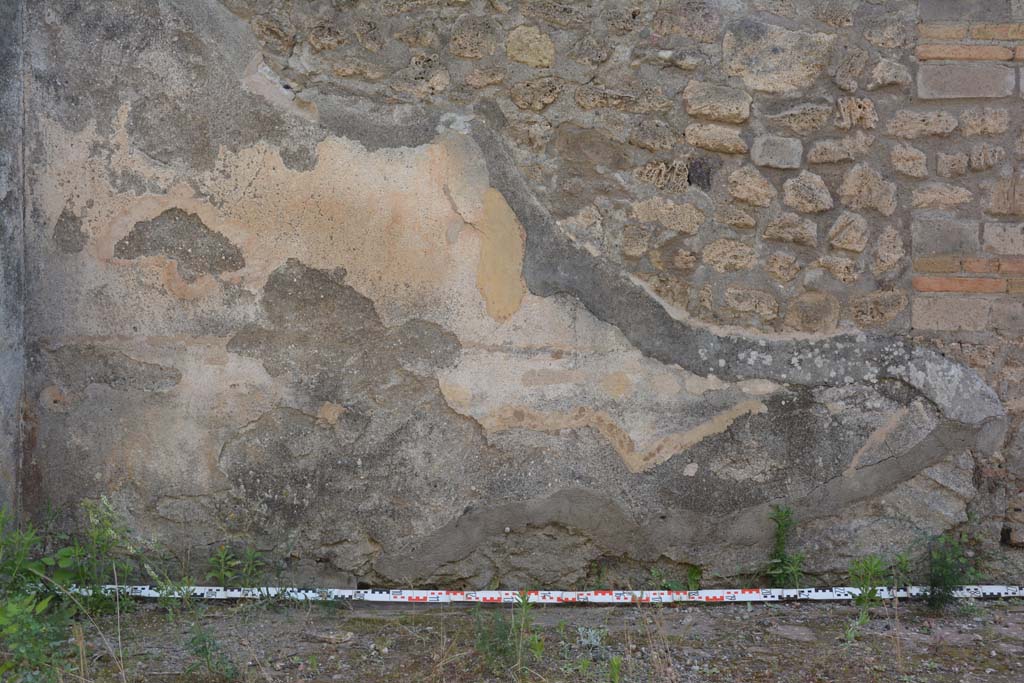 IX.5.2 Pompeii. May 2017. Room k, detail of remaining painted decoration on west wall of tablinum.
Foto Christian Beck, ERC Grant 681269 DCOR.
