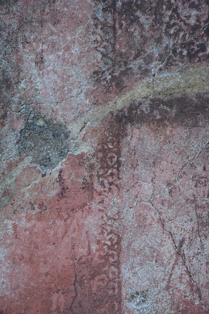 IX.5.6 Pompeii. May 2017. West ala d, south wall on east side of central painting, detail.
Foto Christian Beck, ERC Grant 681269 DCOR.

