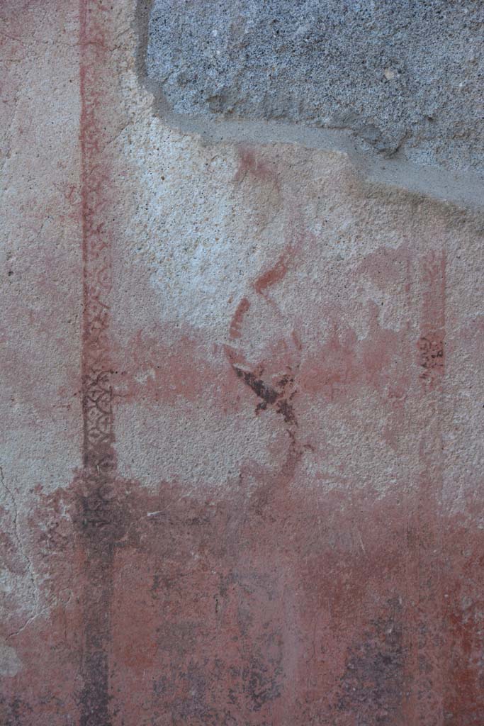 IX.5.6 Pompeii. May 2017. West ala d, painted decoration from west end of south wall.
Foto Christian Beck, ERC Grant 681269 DCOR.
