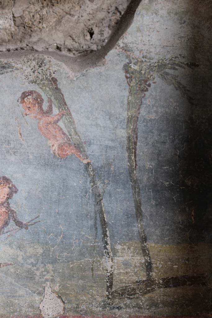 IX.5.9 Pompeii. May 2019. Room l (L),  pygmy climbing tree to escape crocodile. 
Foto Christian Beck, ERC Grant 681269 DCOR.

