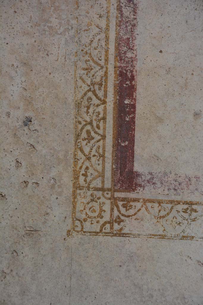 IX.5.11 Pompeii. March 2017. 
Room k, detail of border edging from panel at west end of north wall.
Foto Christian Beck, ERC Grant 681269 DCOR.
