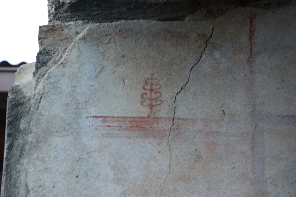 IX.5.11 Pompeii. March 2017. Room e, upper south wall with painted decoration from upper east end. 
Foto Christian Beck, ERC Grant 681269 DCOR.

