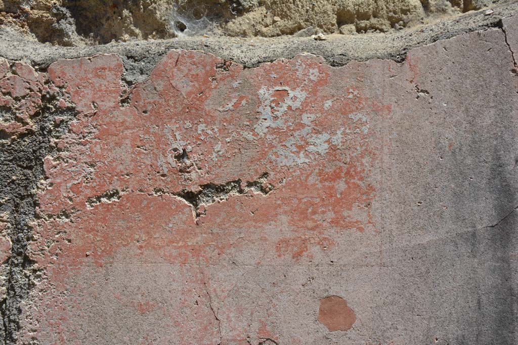 IX.5.14 Pompeii. May 2017. 
Room L, part of central painting on east wall, almost completely lost when found, showing a sleeping Maenad surprised by a Satyr.
Foto Christian Beck, ERC Grant 681269 DCOR.
