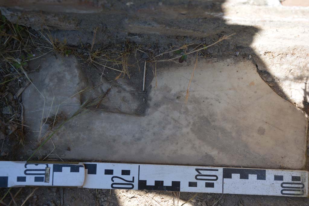 IX.5.14 Pompeii. May 2017. Room o, detail from doorway threshold. 
Foto Christian Beck, ERC Grant 681269 DCOR.

