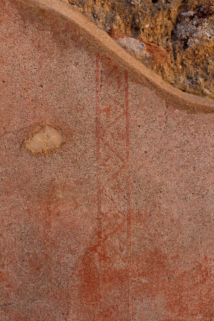 IX.5.14 Pompeii. May 2019. 
Room d, detail of painted border edging a panel on west wall.
Foto Christian Beck, ERC Grant 681269 DCOR.

