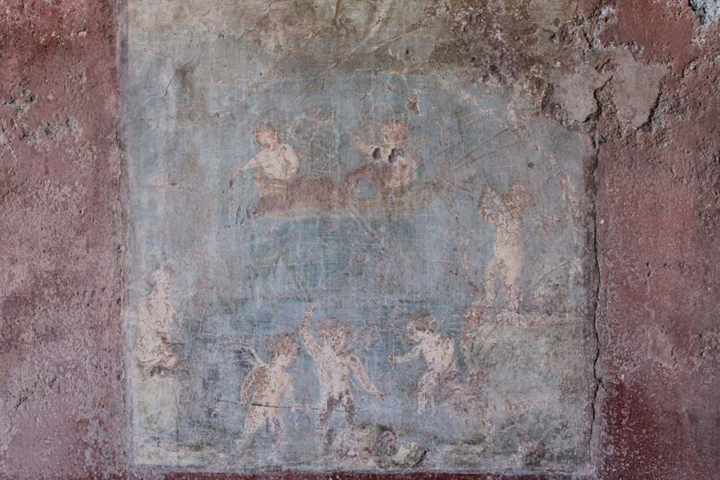 IX.5.14 Pompeii. May 2019. Room c, wall painting of Venus with fishing cupids from north wall of cubiculum.
Foto Christian Beck, ERC Grant 681269 DCOR.
