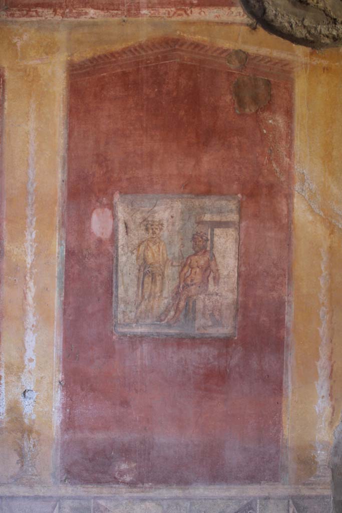 IX.5.14 Pompeii. May 2019. Room g, central panel from north wall.
Foto Christian Beck, ERC Grant 681269 DCOR.

