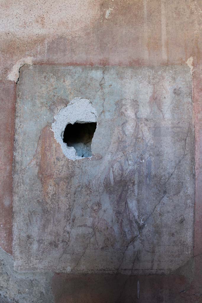 IX.5.14 Pompeii. May 2019. Cubiculum “g”, wall painting from centre of east wall.
Foto Christian Beck, ERC Grant 681269 DÉCOR.
